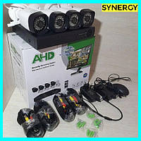 Комплект видеонаблюдения dvr Охранная система видеонаблюдения для дома на 4 камеры, Наружная AHD камера SYN