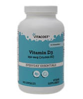 Vitacost Vitamin D3 (as Cholecalciferol) витамин D3 250 mcg (10000 IU) 365 капсул