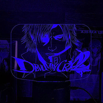 Акриловий світильник-нічник Devil May Cry 4 синій tty-n002004, фото 1