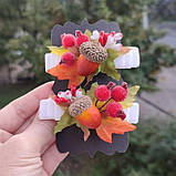 Осінні заколочки резиночки осень заколка резинка осенние, фото 4