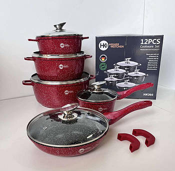 Набір посуду високої якості з гранітним антипригарним покриттям  Higher Kitchen HK 305 Герман
