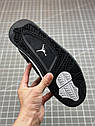 Eur36-47.5 Jordan 4 Retro Black Canvas чоловічі жіночі кросівки DH7138-006, фото 4