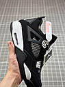 Eur36-47.5 Jordan 4 Retro Black Canvas чоловічі жіночі кросівки DH7138-006, фото 6