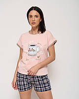 Женский комплект для отдыха футболка с шортами Nicoletta 60187