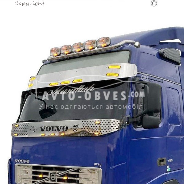 Дефлектор капота мухобойка Volvo FH12, FH13 - фото 6 - id-p1617076140