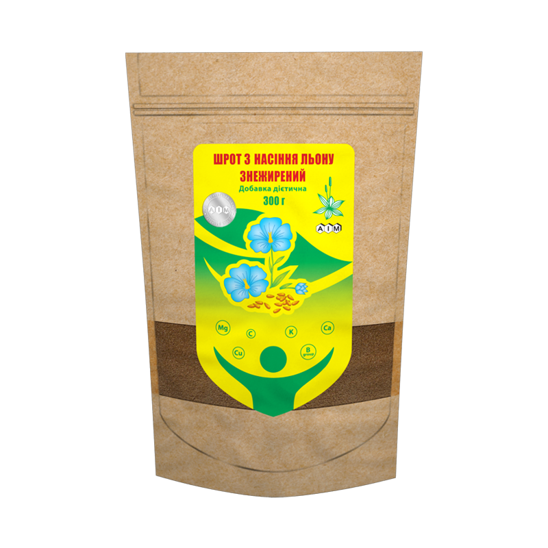 Шрот з насіння льону АІМ 300 г