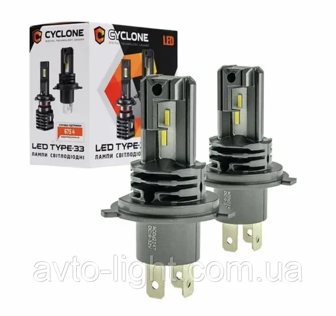 Лампі LED H4/L 5000K type 33 (пас ох 4800LM)