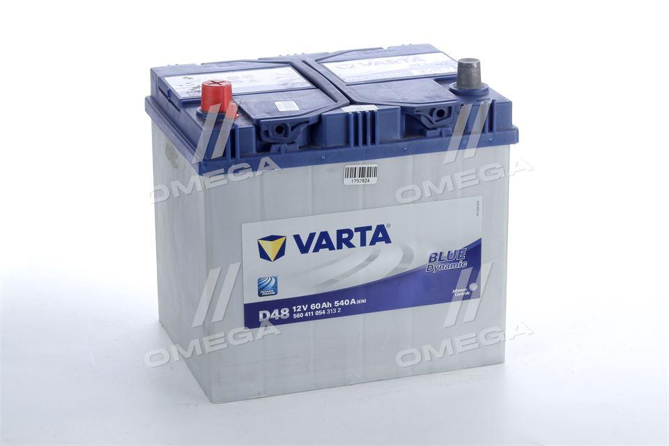 Акумулятор 60Ah-12v VARTA BD(D48) (232х173х225),L,EN540 Азія 560 411 054 UA51