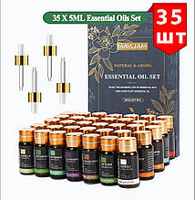 Великий Подарунковий набір Натуральних Ефірних Масел Оригінал 35 шт Premium Essential Oils MAYJAM