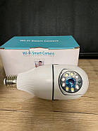 Панорамна камера з датчиком руху WIFI в патрон Е27 PTZ Bulb Camera V380 Камера відеоспостереження в патрон, фото 7