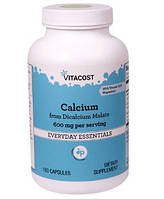 Vitacost Calcium from Dicalcium Malate 600 mg with Vitamin D3 & Magnesium кальций, вит. D3 магний, 180 капсул