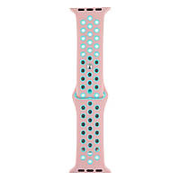 Ремешок для Apple Watch Band Silicone Nike + Protect Case 42 / 44mm Розово-Бирюзовый