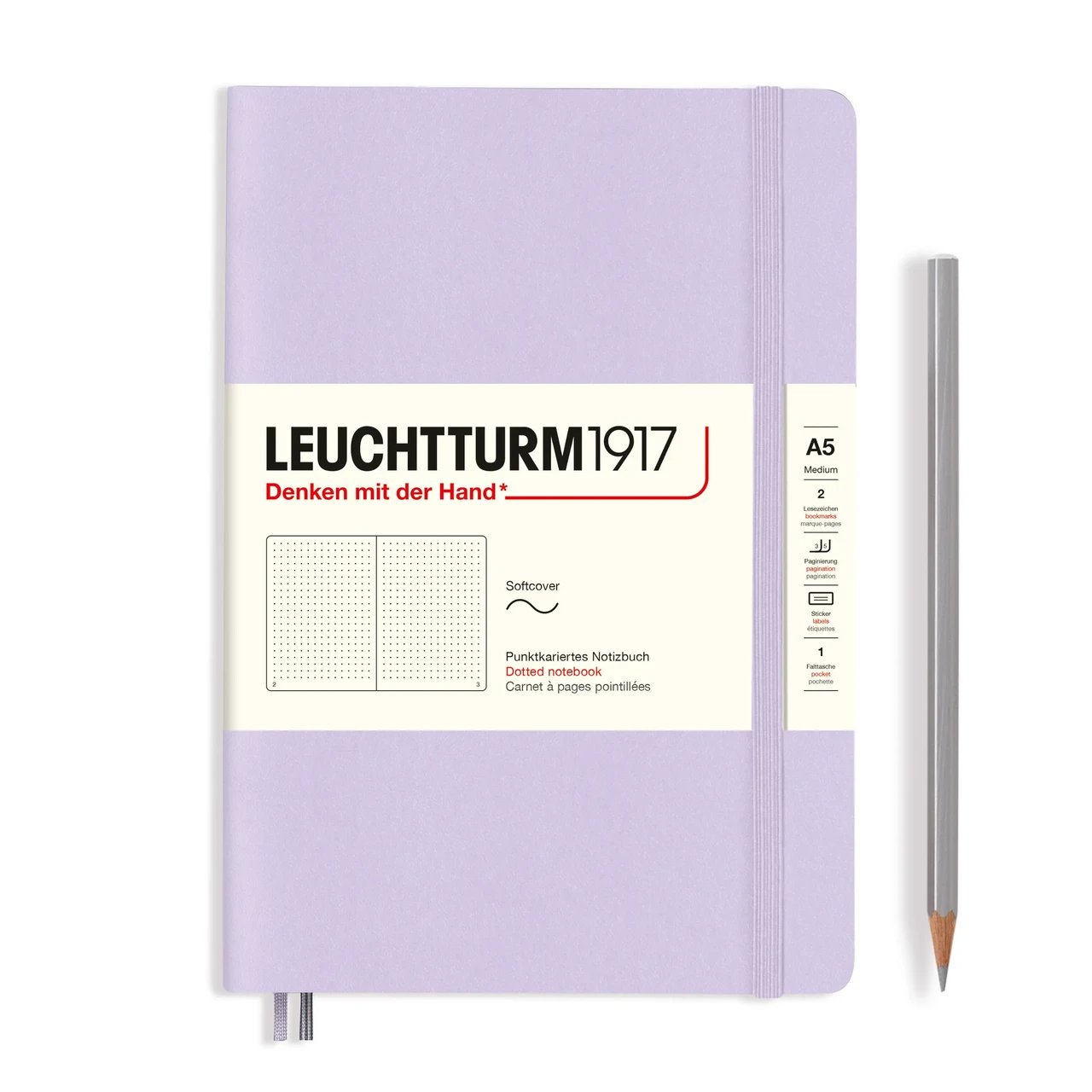 Блокнот Leuchtturm1917 Smooth Colours середній 14,5х21 см М’яка обкладинка Lilac в крапку (365497)