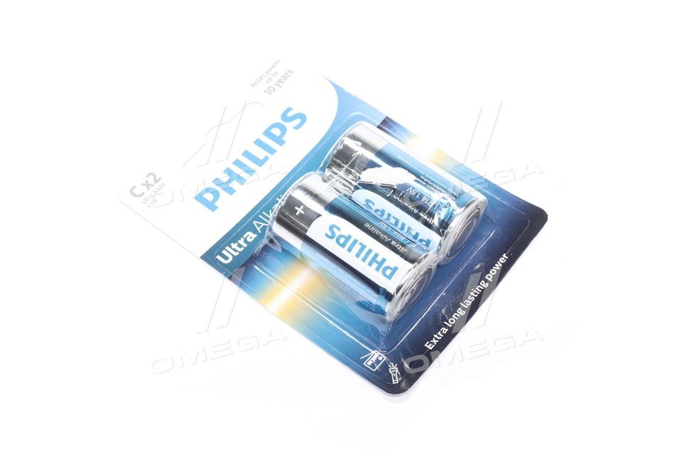 Батарейка LR14/ C Ultra Alkaline (Blister 2шт) (вир-во Philips) LR14E2B/10 UA51