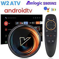 Vontar W2 ATV 4/32 Gb Smart TV (смарт ТВ) Android 11 Slimboxtv ATV приставка з голосовим керуванням