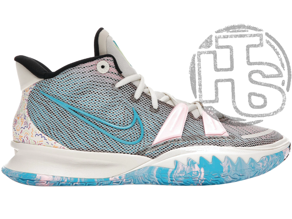 Чоловічі кросівки Nike Kyrie 7 Pale Ivory White Blue Pink Black CZ0141-100