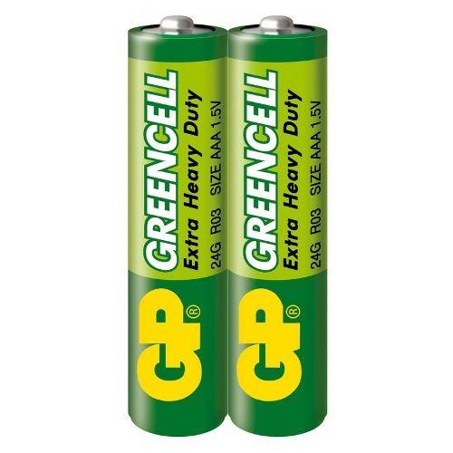 Батарейка сольова ААA R03 1.5V комплект 2 штуки GP Greencell, 133006, фото 1
