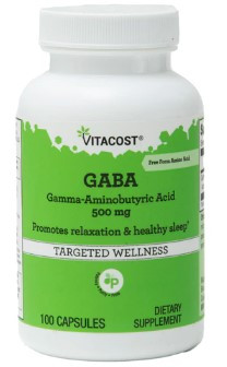 Vitacost GABA ГАМК 500 мг, 100 капсул. До 10/2026, фото 1
