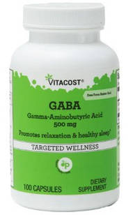 Vitacost GABA ГАМК 500 мг, 100 капсул