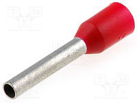 TUL-RI-01010 Bootlace ferrule; insulated; copper; Insulation: polyamide; 1mm2; 10мм