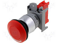 LEB22-1-C Switch: emergency stop; 2-position; NC; 3A/230VAC; 22mm; red; IP65