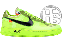 Мужские кроссовки Nike Air Force 1 Low Off-White Volt Yellow Neon AO4606-700