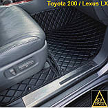 Килимки Lexus LX570 з екошкіри 3D (2015+) Оригінальні для Лексус ЛХ, фото 4