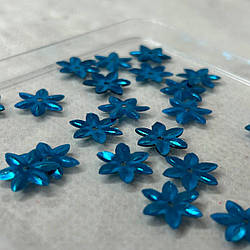 Ø12мм Паєтка квіточка грані 5г - синій