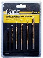 Набор фрезерных сверл Werk 3/4/5/6/6.5/8 мм 6 шт 2039712 (107752)