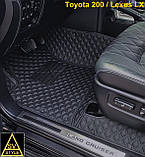 Килимки Lexus LX 470 Шкіряні 3D (2008-2015) оригінальні Тюнінг Лексус ЛХ 470, фото 3