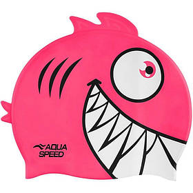 Шапка для плавання ZOO Pirana 9698 Aqua Speed 246-03 піранья, рожевий, OSFM, Toyman