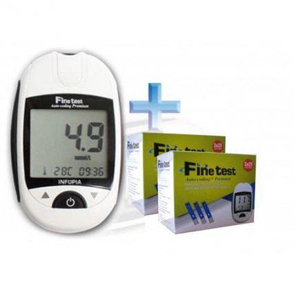 Глюкометр Finetest Premium (Файнтест Преміум) +100 тест смужок