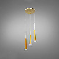 Подвесная современная люстра на 3 лампы светодиодная цвет каркаса золотой D-4113/3G