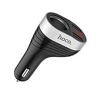 Автомобильная зарядка для телефона 2 USB Hoco Z29 3.1A + вольтметр Black