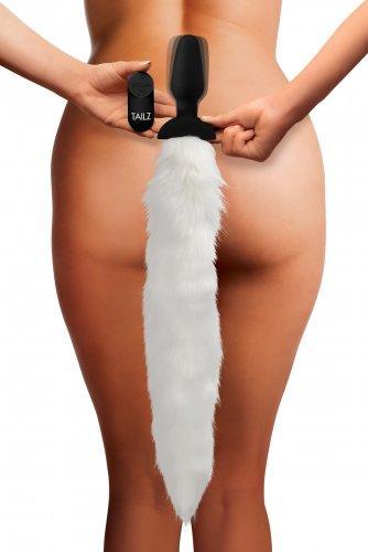Анальна пробка з хвостом Vibrating Anal Plug With Fox Tail з хвостом, М