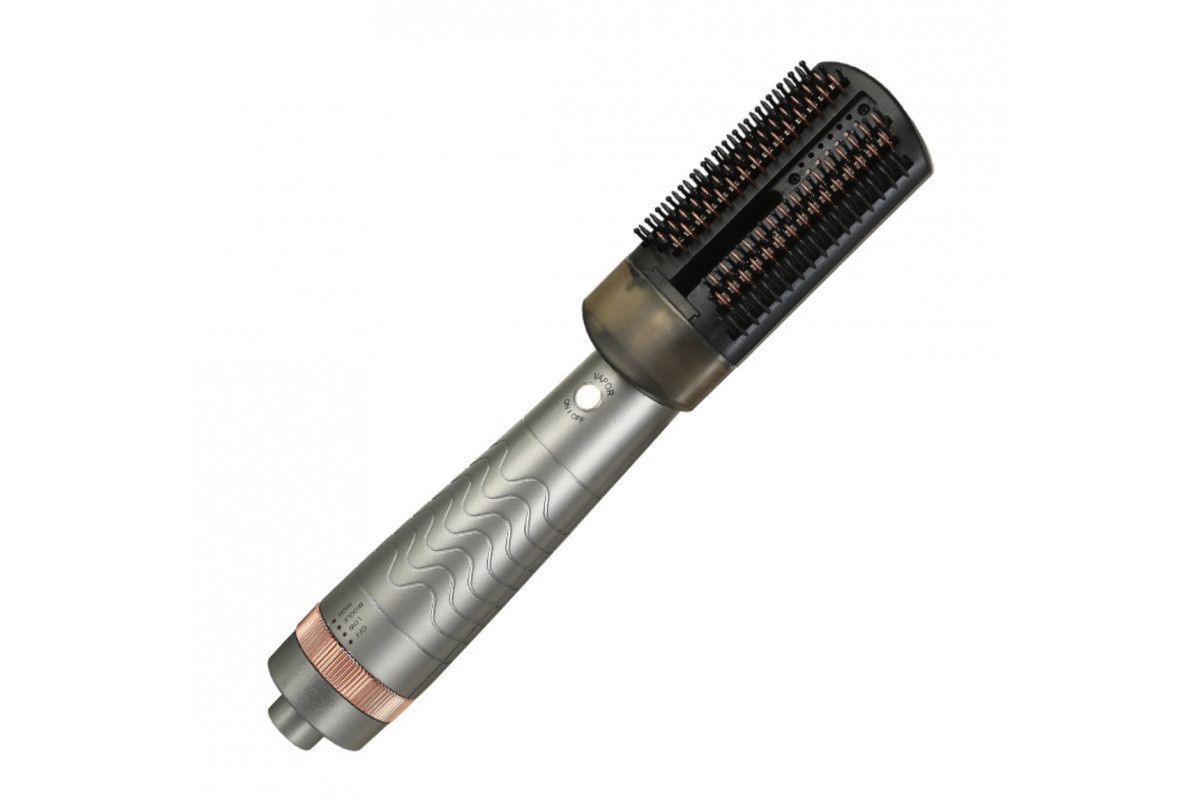 Гребінець фен-браш для створення зачісок Hair Steam Brush Сіра, фото 1