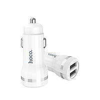 Зарядное устройство в прикуриватель Hoco Z27 2.4A White 2 USB