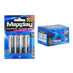 Батарейки “Maxday” C57143 (20) Alcaline, пальчикові, АА 1,5V, ЦІНА ЗА 48 ШТ. У БЛОЦІ [tsi218291-TSI]