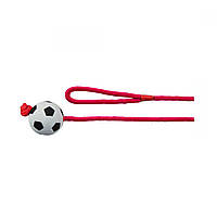 Игрушка для собак Trixie Мяч на веревке с ручкой 1 м, d:6 см (вспененная резина)