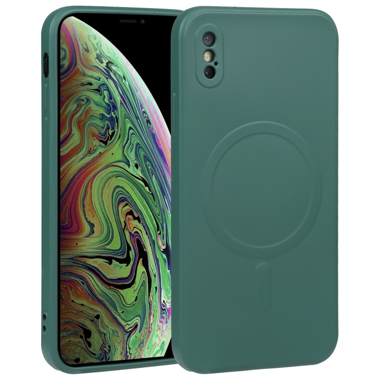 Чохол силіконовий SLIM MagSafe для Iphone XS MAX Pine Green