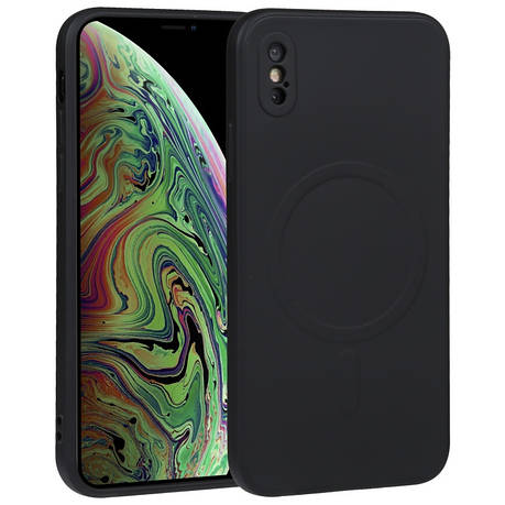 Чохол силіконовий SLIM MagSafe для Iphone XS MAX Black, фото 1