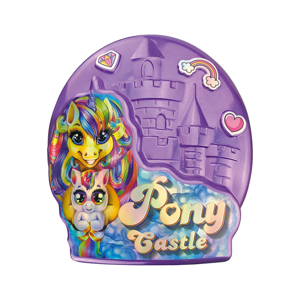 Креативна творчість "Pony Castle" BPS-01-01U з м'якою іграшкою (Фіолетовий)