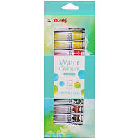 Акварельні фарби для малювання 12 кольорів, акварель, тюбик 6 мл, в коробці [tsi218234-ТCІ]