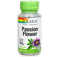 Комплекс для профилактики нервной системы Solaray Passion Flower 350 mg 100 Veg Caps TE, код: 7519933