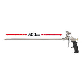 Пістолет для піни з довгим носиком 500 мм + 4 насадки, PT-0650 INTERTOOL