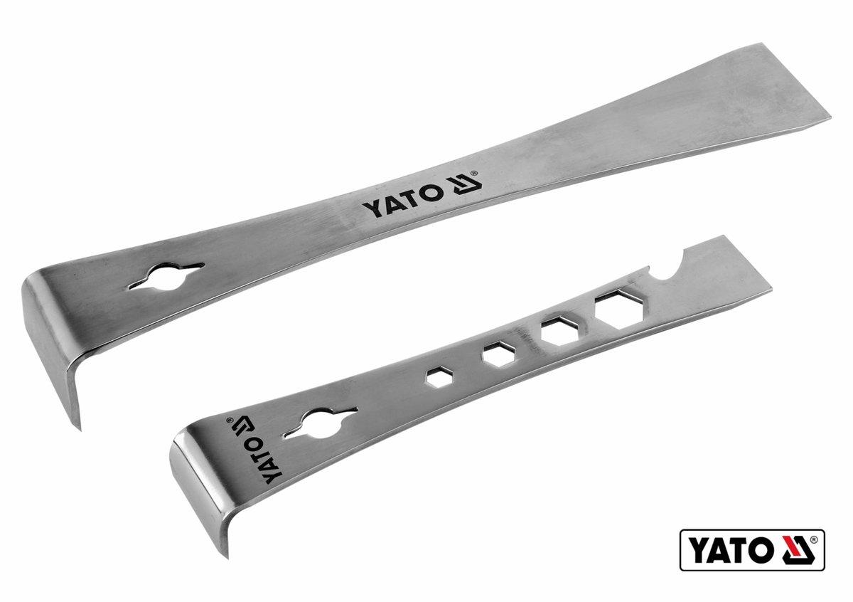 Шкребки з неіржавкої сталі L-подібні 235 х 40 х 40 мм і 170 х 32 х 25 мм, t = 2.5 мм, 2 шт., YT-52860 YATO