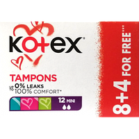 Тампони "Kotex Mini" 2 краплі (8+4шт.)