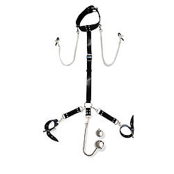 Бондажний набір з металевим анальним гаком Art of Sex Beatrice Bondage set with anal hook № 4