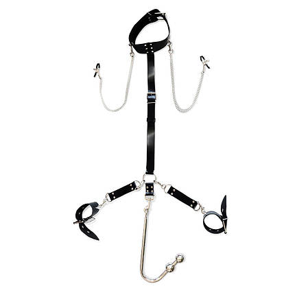 Бондажний набір з металевим анальним гаком No3 Art of Sex Beatrice Bondage set with anal hook No3, фото 1