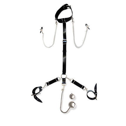 Бондажний набір з металевим анальним гаком No4 Art of Sex Beatrice Bondage set with anal hook No4, фото 1